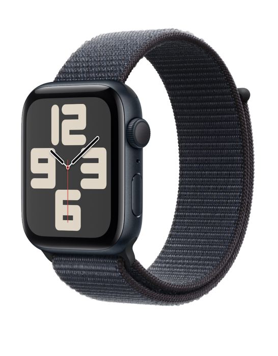 Apple Watch SE 2024, GPS, Carcasa Midnisht Aluminium, 44mm, Ink Sport