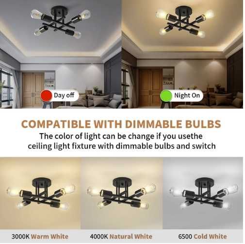 Lustra model indistrial cu 4 becuri