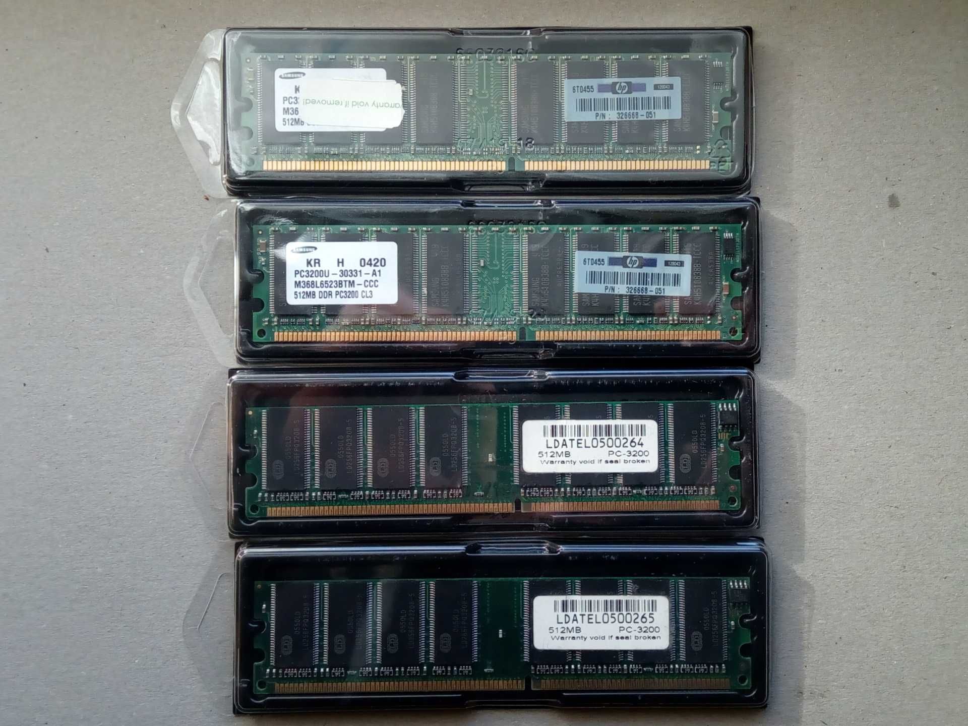 Памети - 5 бр, и процесори - 2 бр. за Desktop