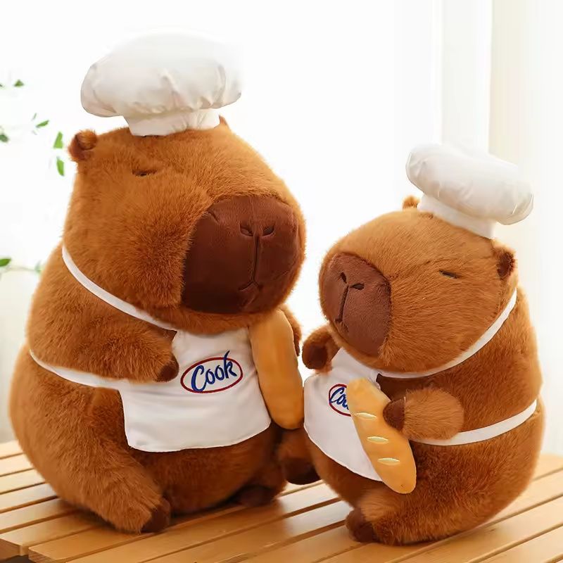 Плюшена играчка Капибара Готвач с Аксесоари, 30см