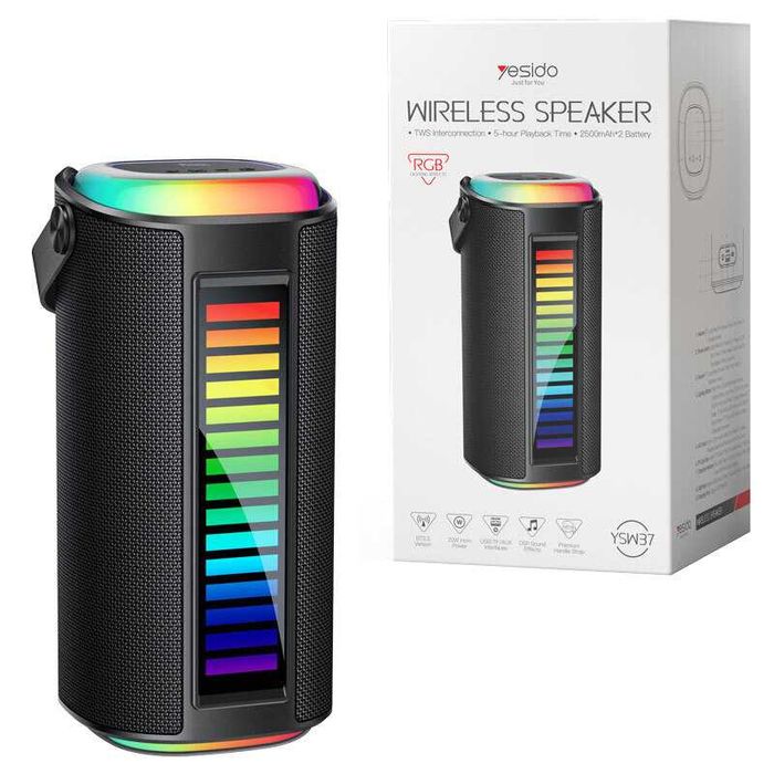 YESIDO YSW37 — Портативная Bluetooth-Колонка с RGB 10W. Есть доставка