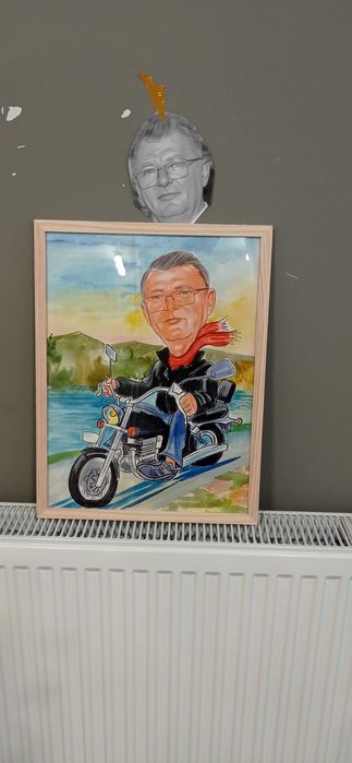 Caricatura pictata la comanda(nu digitala) portrete reale