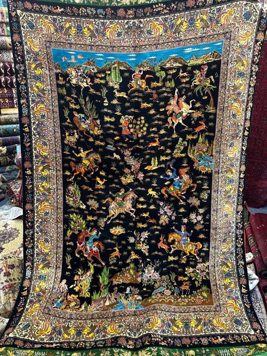 Ковер шелковый Иран, ипак гилам, silk carpet