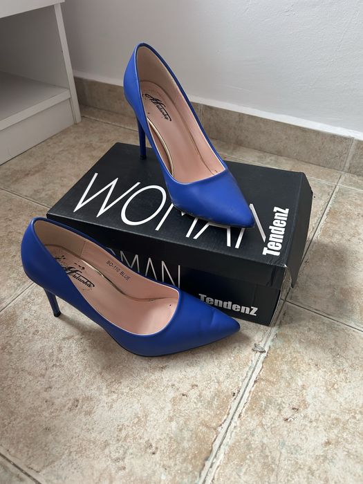 Сини официални Обувки на ток