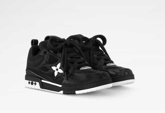 40,41,42,43,44 Louis Vuitton Skate Black with white logo (Lux&Class)