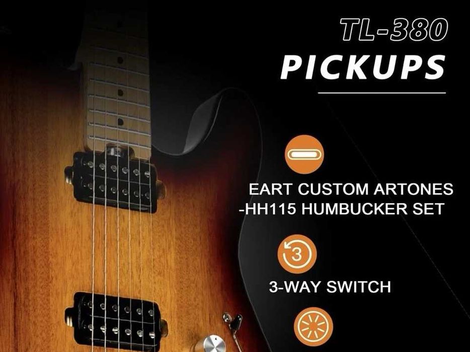 Chitara electrica Eart Elektro TL-380 Honey Burst