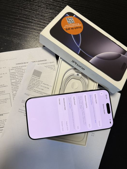 iPh 16 Pro Max 512gb Negru Impecabil Factura Garantie 2ani Neverlock