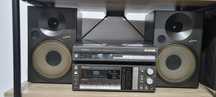 Sistem audio Technics cu radio, deck, pickup si boxe