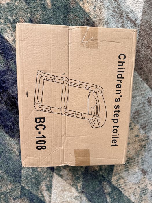 Седалка за тоалетна със стълбичка син цвят