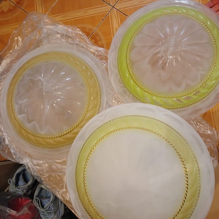 Светильники со стеклянными плафонами, диаметр 40 см