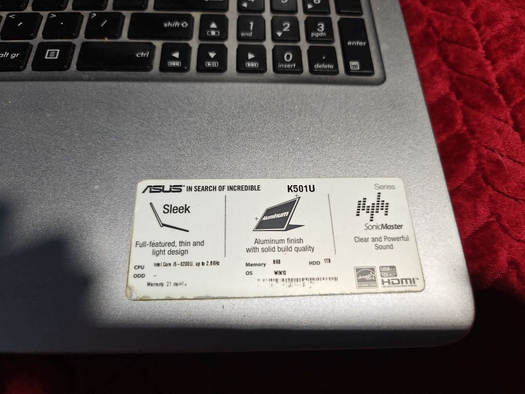 Vand Laptop Asus K501U Intel i5