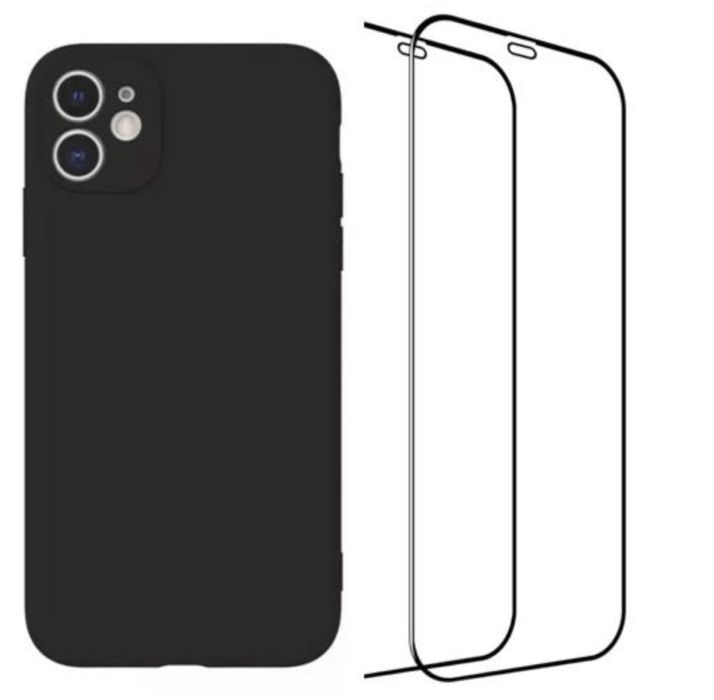 Iphone 12/13/14/15/16 PRO MAX 3 in 1 Husa Silicon +Folie Sticla+Camera