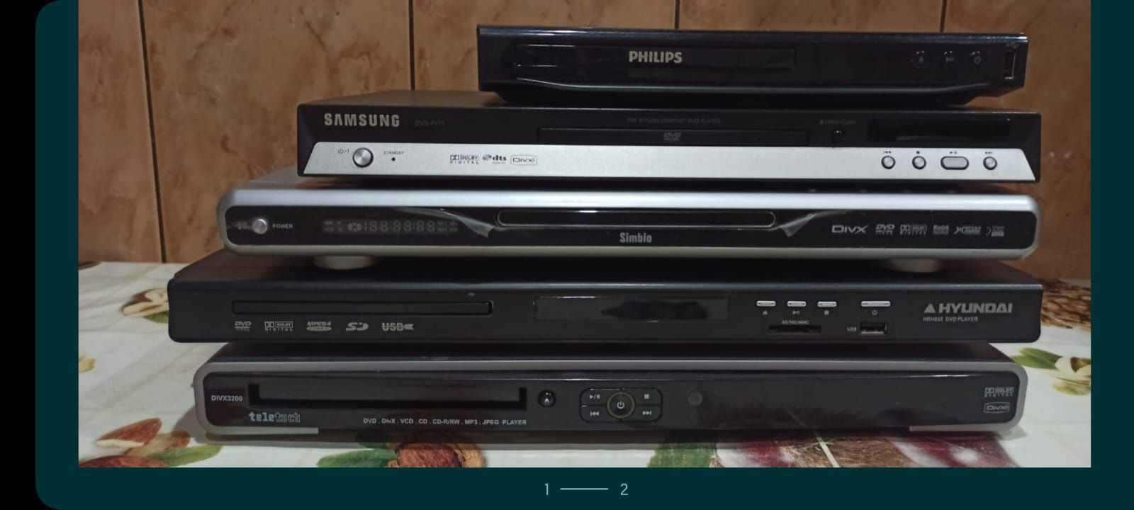 DVD player Samsung , Philips , Simbio , Hyundai , Teletech