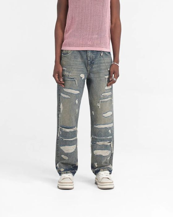BLUGI Represent R3D Double Destroyer Baggy Denim