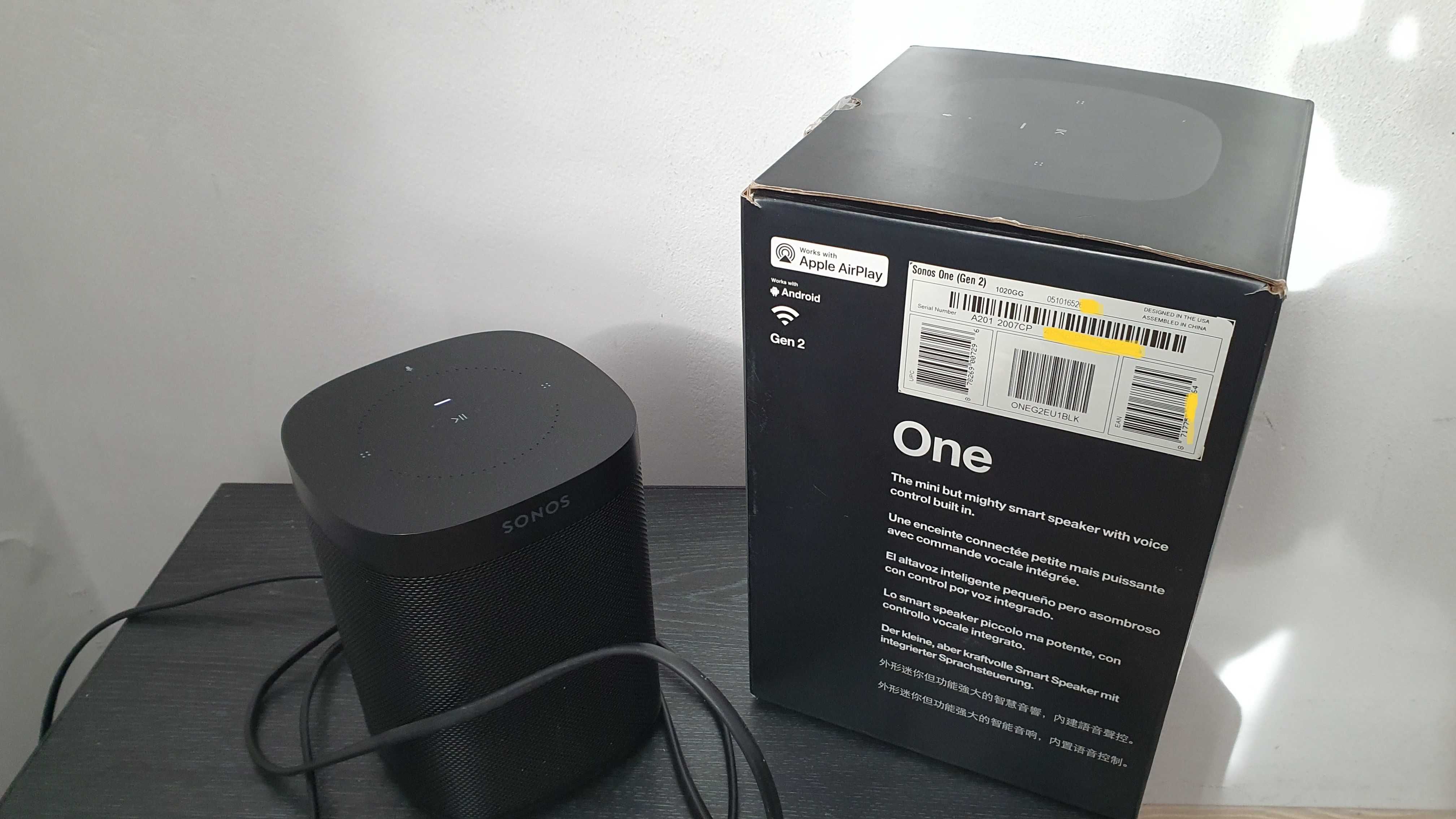Sonos One gen 2 cu Airplay 2 Alexa Google Assistant boxa smart speaker