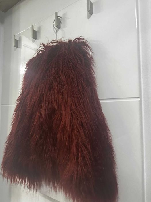 Vesta din blăniță roșie Zara - fetițe 5 -6 ani