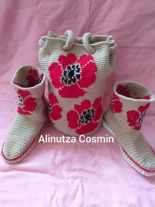 Vând cisme crosetate manual pentru copii și adulți 2