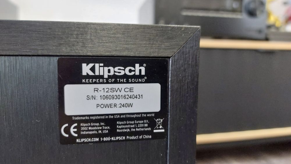 Vand subwoofer Klipsch R-12SW ‐ 300mm - 200 W RMS