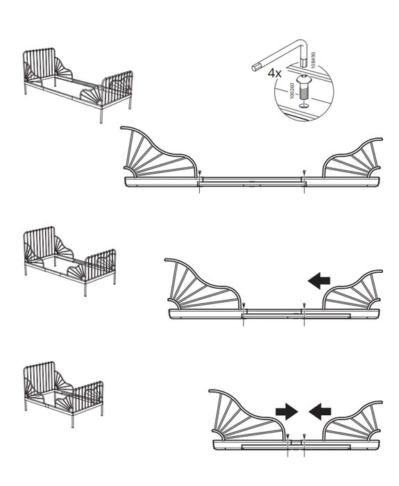 Pat extensibil copii Ikea minnen