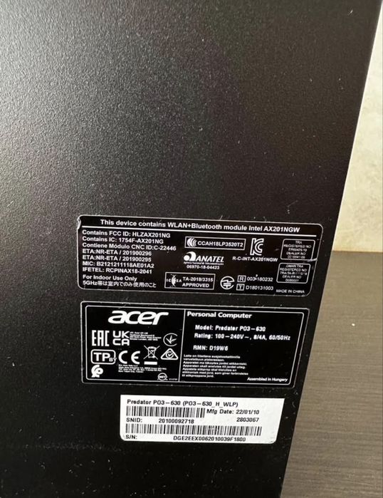 Компютър Acer Predator Orion PO3-630