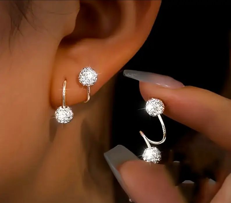 Cercei de minge spirală de lux