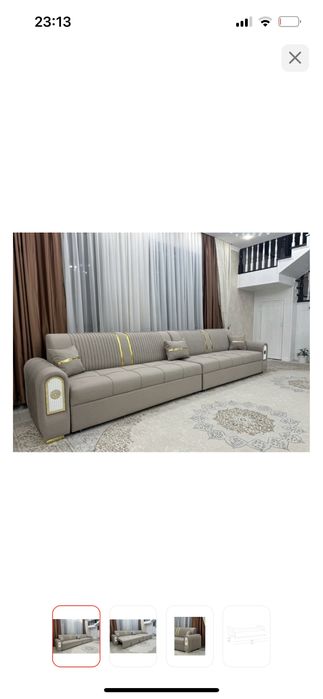 Диван 4 метра, купили пару месяцев назад, продаем изза размера