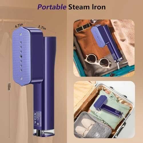 Нова Мини парна ютия 1200W 3 нива пара загрява за 20 сек пътуване дом