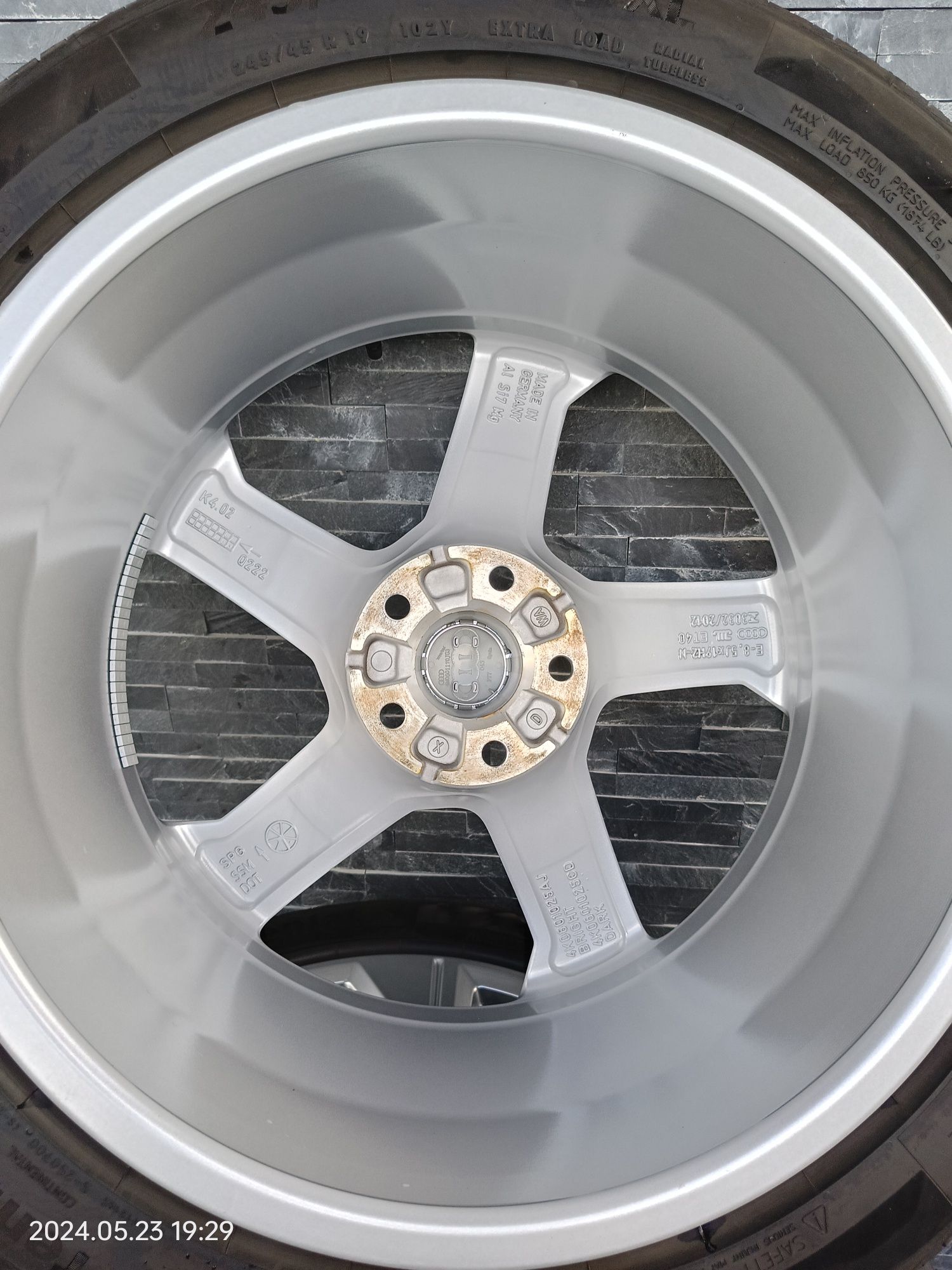 Jante originale Audi A6 C8 "19, anvelope  Continental 245 45 R19 AO