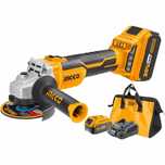 Flex INGCO cu 2 acumulatori de 20V, 4Ah, 115mm, turatie variabila, nou