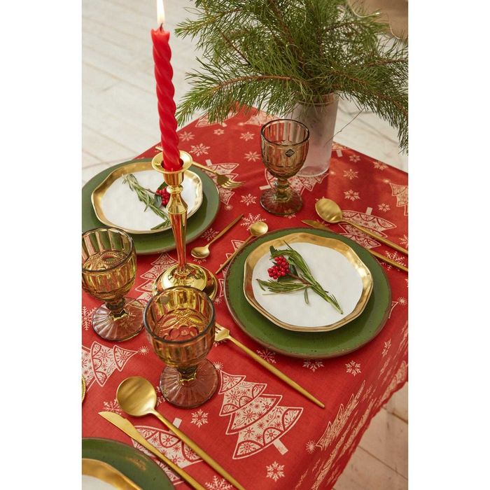 Скатерть новогодняя Доляна «Ёлочки» 145*260