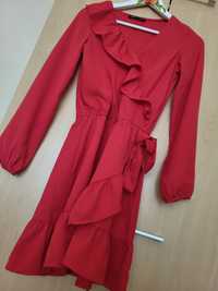 Дамска червена рокля размер xs