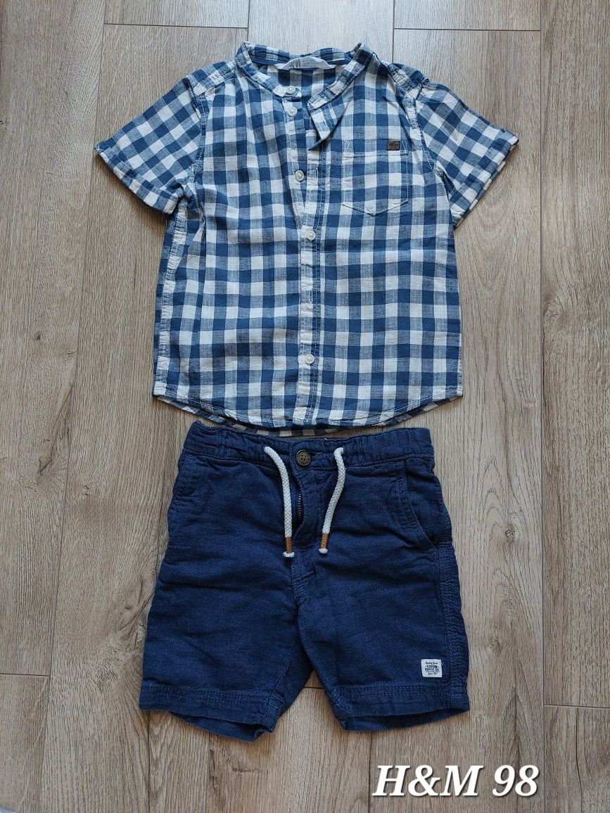 Set H&M camasa pantaloni scurti 98