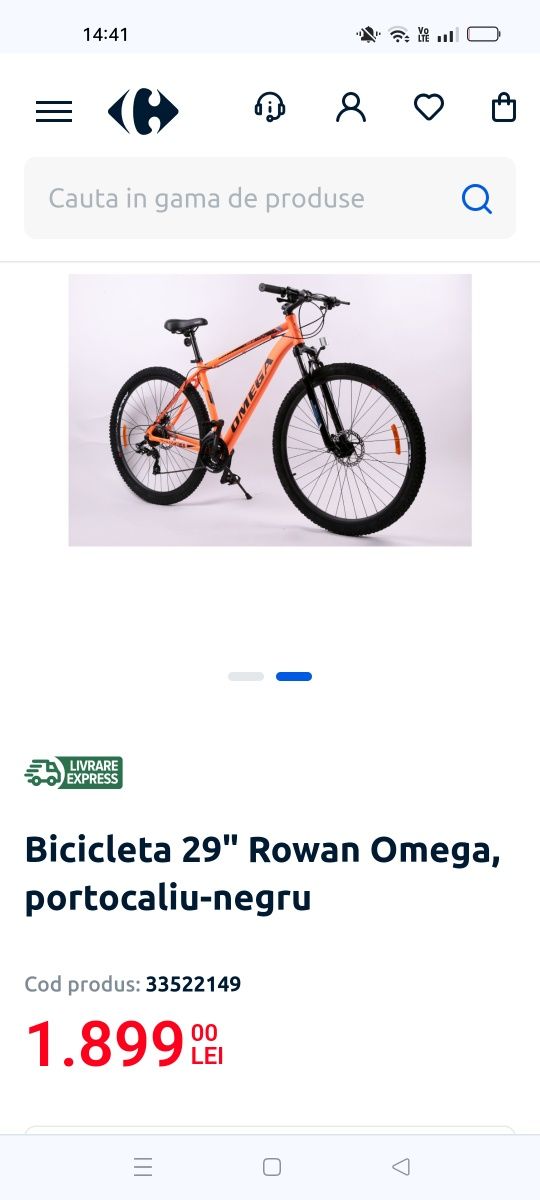 Bicicleta Omega Rowan 29 inch NOUA, GARANTIE, nefolosita