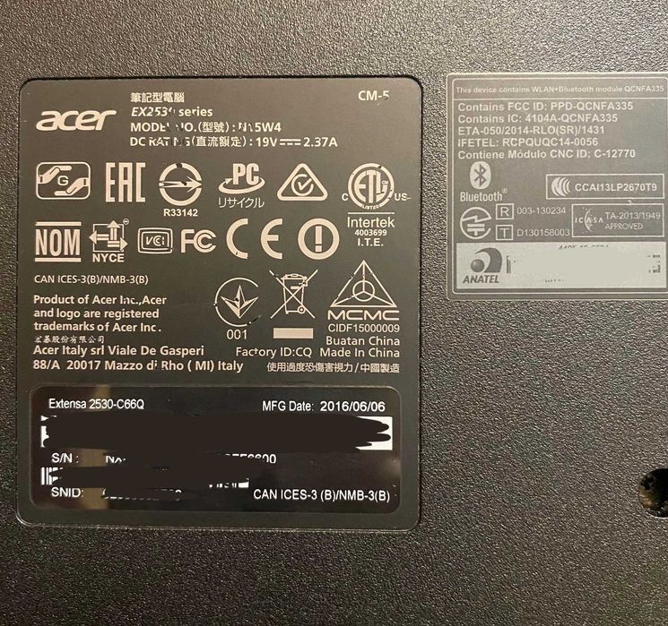 Acer Extensa EX2530-C66Q