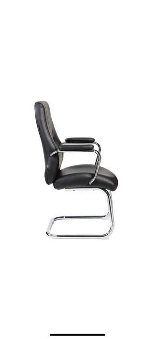 6 Scaune NOI, in cutie, Kring Sidney, piele ecologica neagra