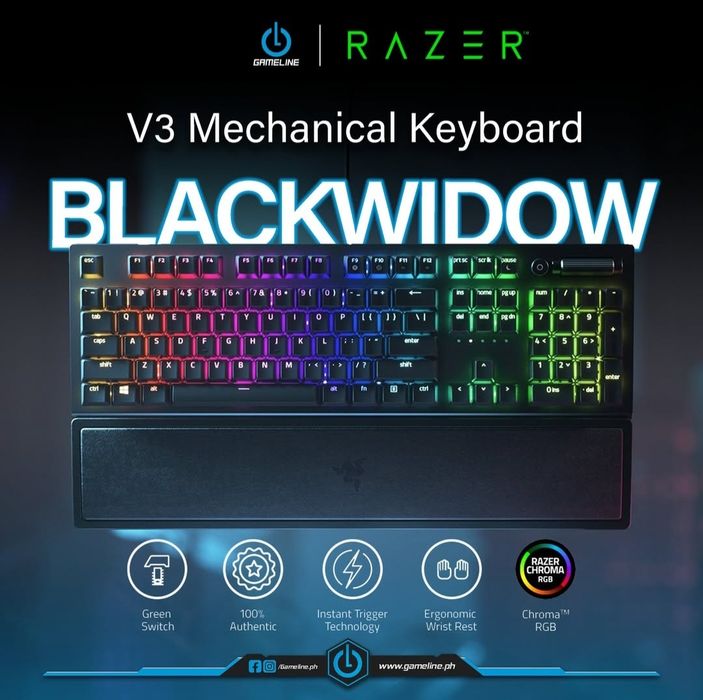Razer Blackwidow V3 Green свитчи Механическая Клавиатура