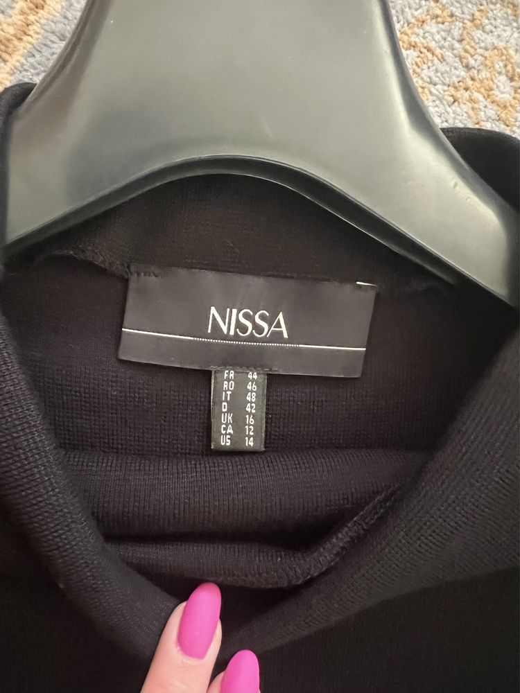 Tunica Nissa, marime 46, merge la L/XL/XXL, neagra, noua