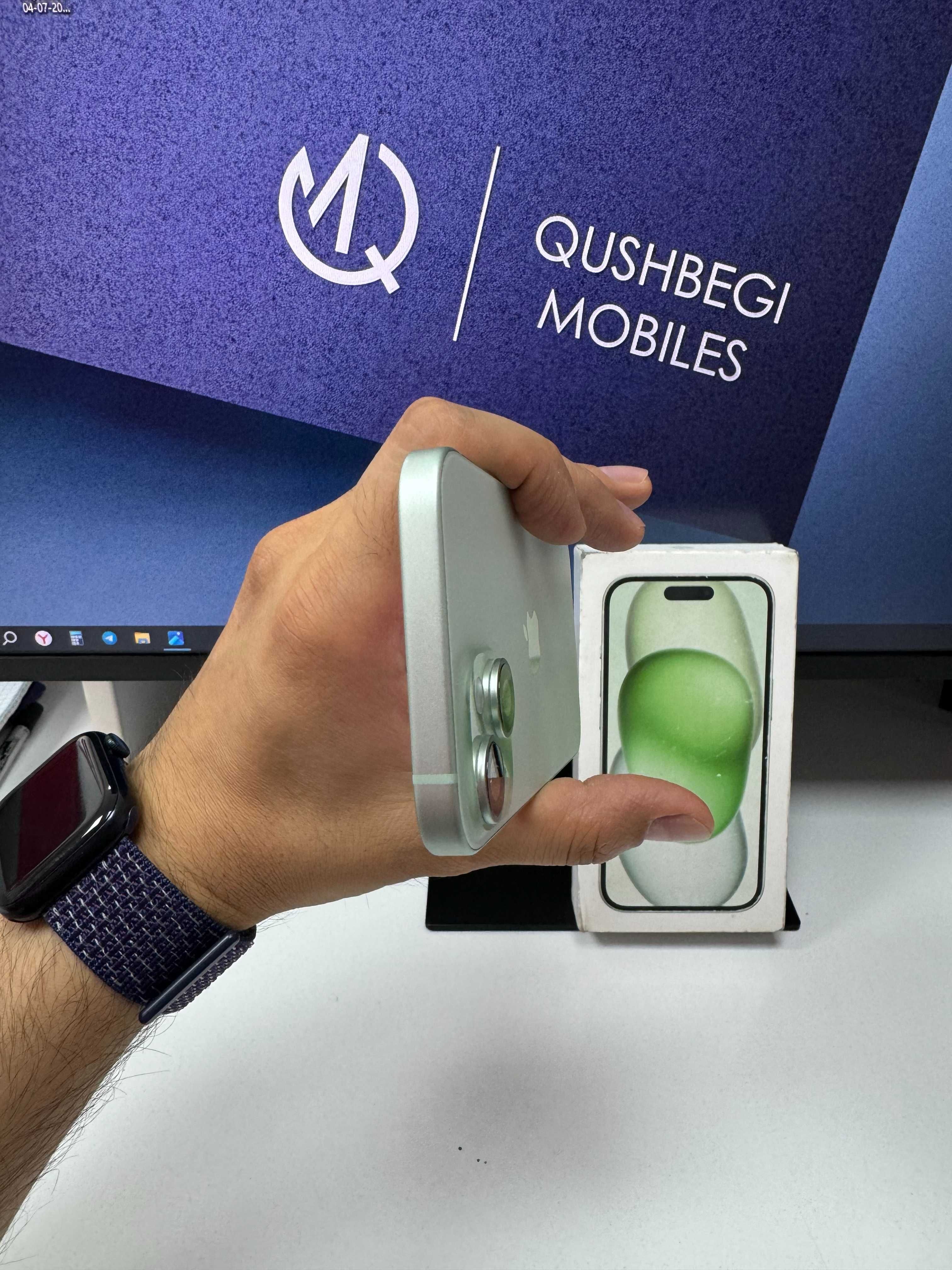 iCloudga tushgan o`qila oldin! iPhone 15 99% yomkost 256GB Green