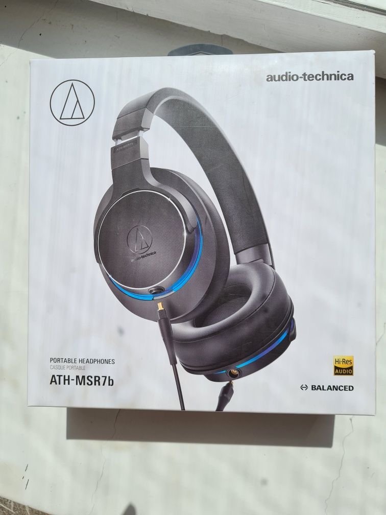 Наушники новые Audio-Technica ATH-MSR7b, Black-Blue