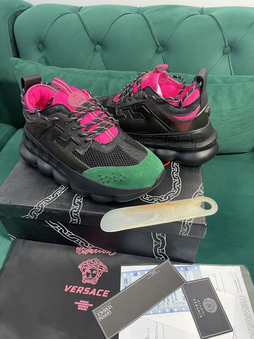 Adidasi Versace Chain Reaction piele naturala Premium