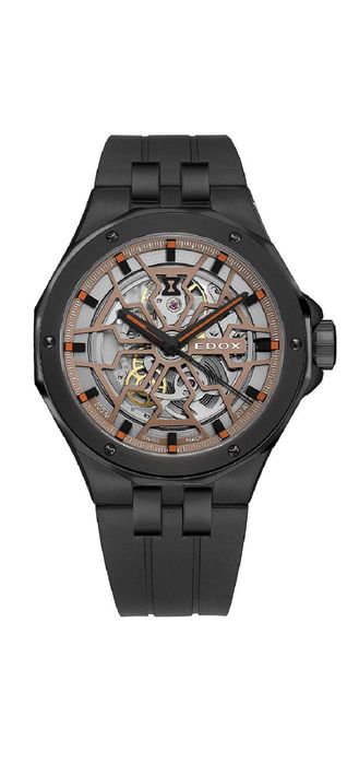 ЧИСТО НОВ! Edox Delfin Mecano Automatic Black&Orange