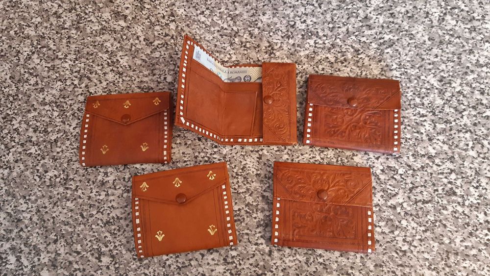 Portofele piele naturala vintage, noi,nefolosite