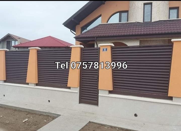 Gard din fier forjat și rigle de tabla