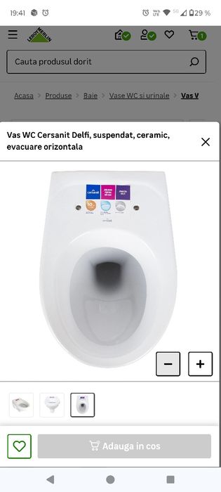 Vas wc suspendat Ceresit nou