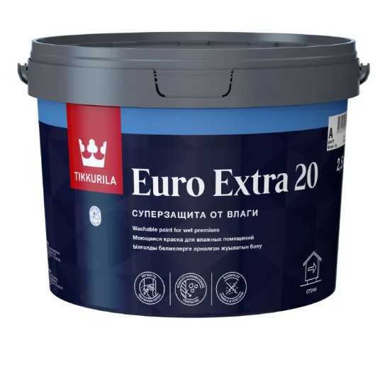 Краска ТИККУРИЛА-TIKKURILA для влажных помещ-й EURO EXTRA 20/Колеровка