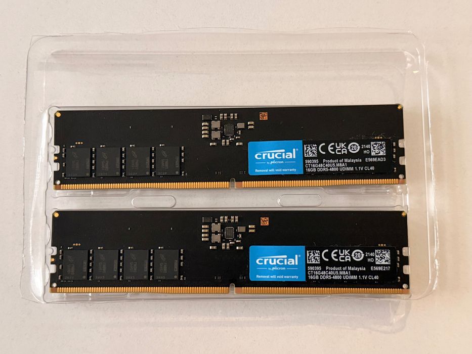 Crucial Memorie RAM 2x16GB (32GB) DDR5-4800 UDIMM 1.1V CL40