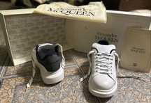 Adidasi Alexander Mcqueen Exposy grey / white / blue piele naturala