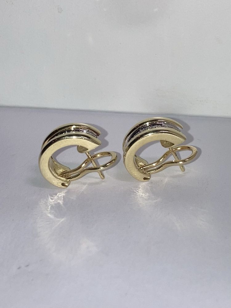 Cercei aur cu diamante