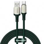Cablu Baseus Cafule, USB/USB Type-C, VOOC, Quick Charge 5A, 2m, Verde