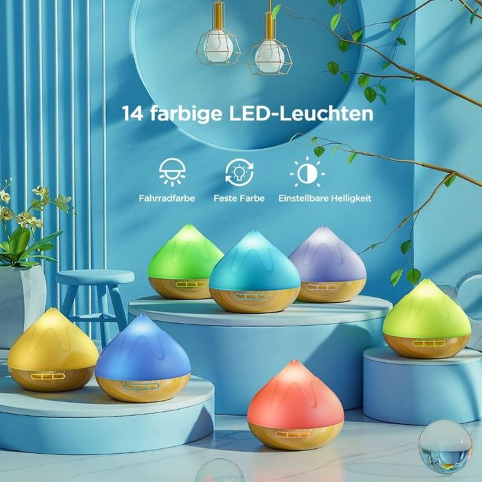 Difuzor aromaterapie /14 culori/8 uleiuri esentiale